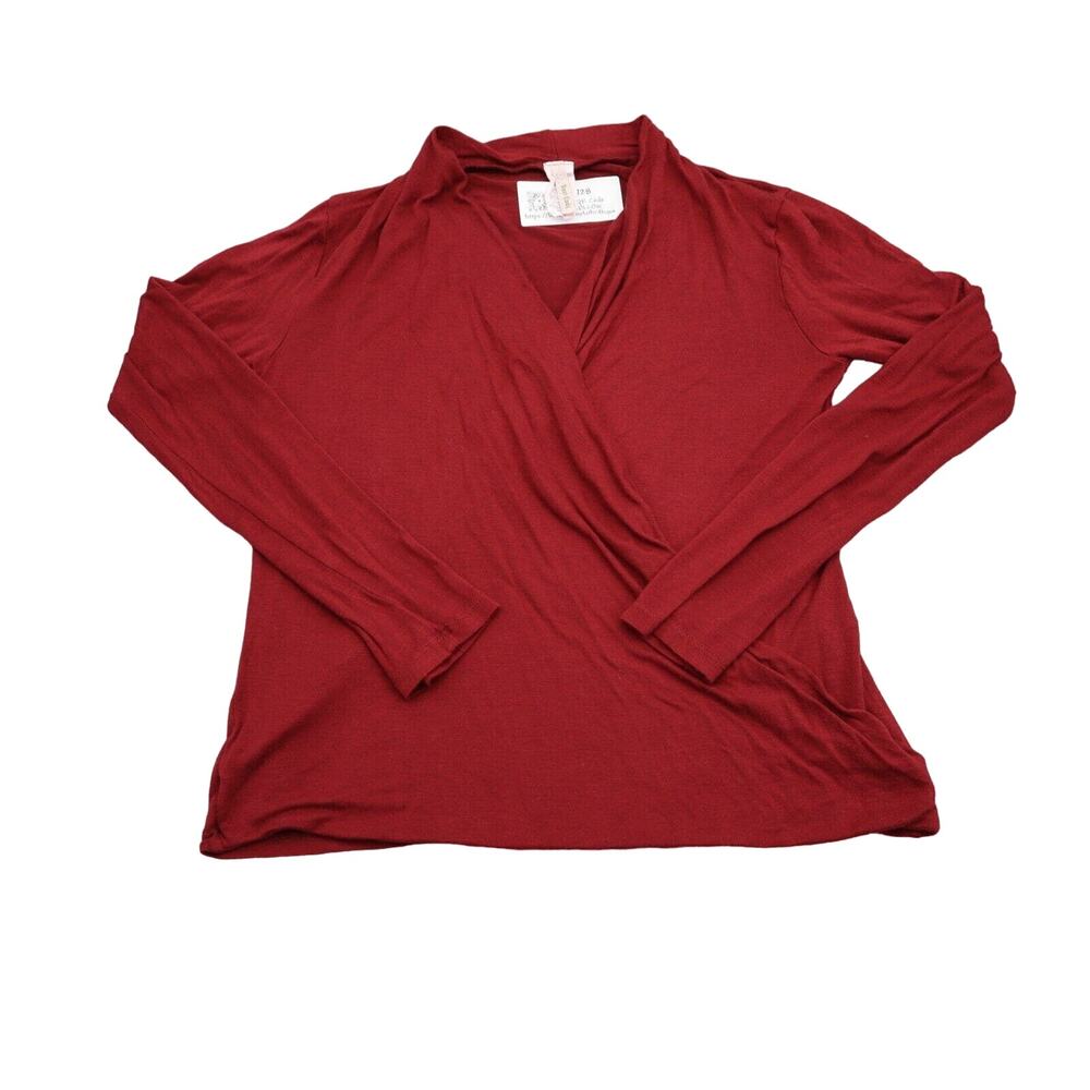 Best Cody Shirt Womens S Red Long Sleeve V Neck Pullover Casual Blouse
